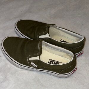 Vans Classic Olive Slip-Ons